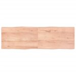 Table Top Light Brown 160x50x(2-4)cm Treated Solid Wood DIY Desk Panel Board