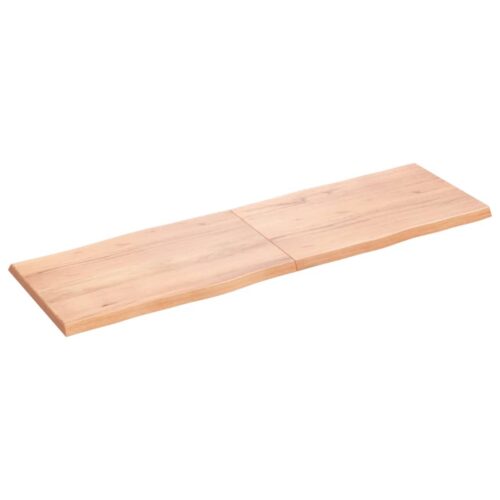 Table Top Light Brown 160x50x(2-4)cm Treated Solid Wood DIY Desk Panel Board - Image 2