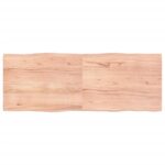 Table Top Light Brown 160x60x(2-4)cm Treated Solid Wood DIY Desk Panel Board