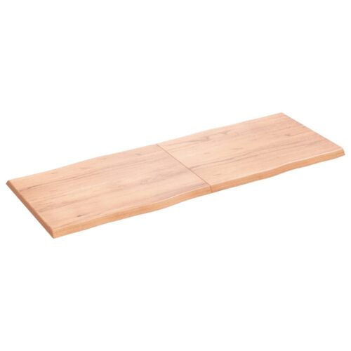 Table Top Light Brown 160x60x(2-4)cm Treated Solid Wood DIY Desk Panel Board - Image 2