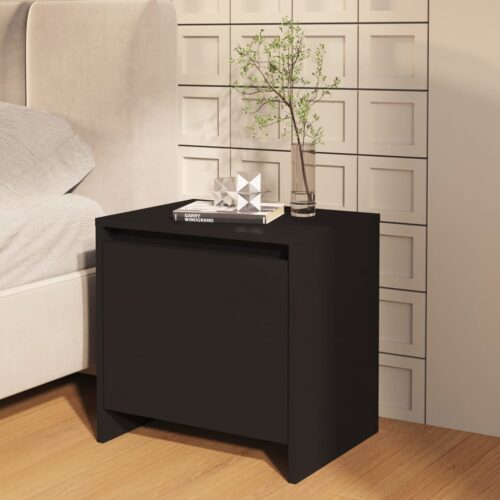 Bedside Cabinets 2pcs Black 45x34x44.5cm Engineered Wood - Image 3