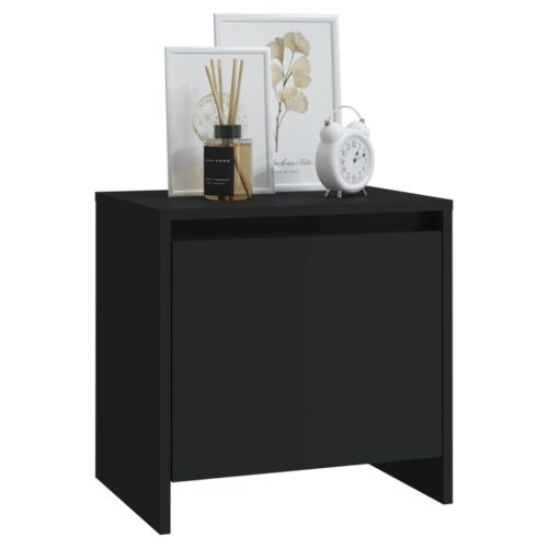 Bedside Cabinets 2pcs Black 45x34x44.5cm Engineered Wood - Image 4