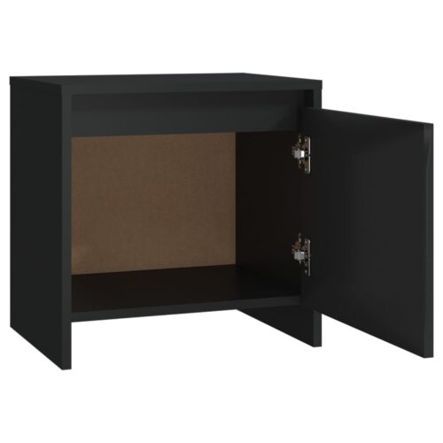 Bedside Cabinets 2pcs Black 45x34x44.5cm Engineered Wood - Image 9