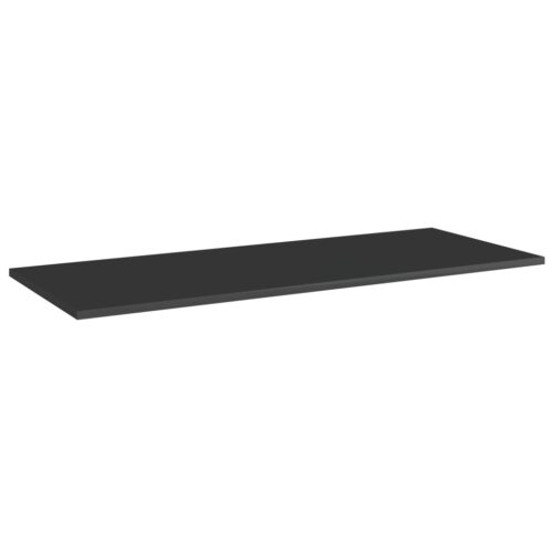 Bookshelf Boards 4pcs High Gloss Black 100x40x1.5cm Engineered Wood - Image 2