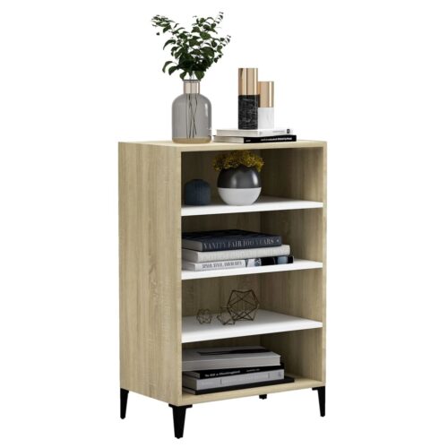 Sideboard White Sonoma Oak 57x35x90cm Engineered Wood - Image 3