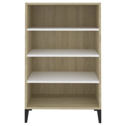 Sideboard White Sonoma Oak 57x35x90cm Engineered Wood - Image 4