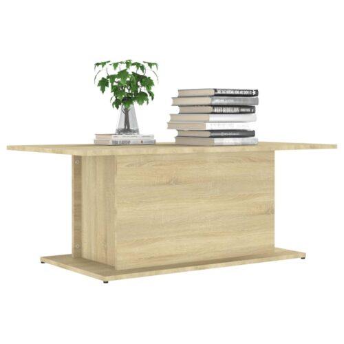 Coffee Table Sonoma Oak 102x55.5x40cm Engineered Wood - Image 3