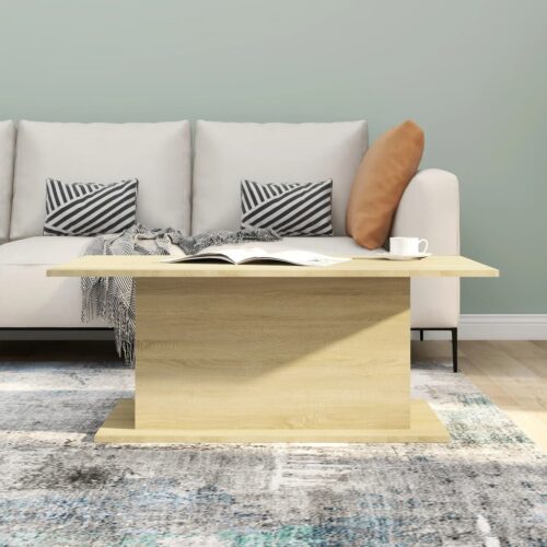 Coffee Table Sonoma Oak 102x55.5x40cm Engineered Wood - Image 4