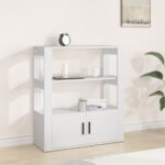 Sideboard White 80x30x90cm Engineered Wood