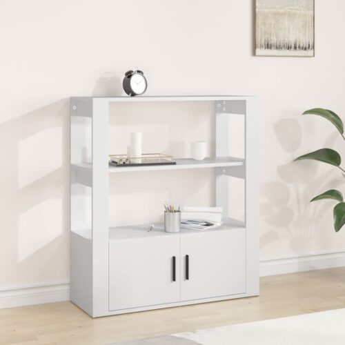 Sideboard White 80x30x90cm Engineered Wood