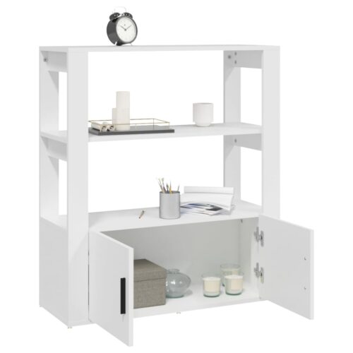 Sideboard White 80x30x90cm Engineered Wood - Image 5
