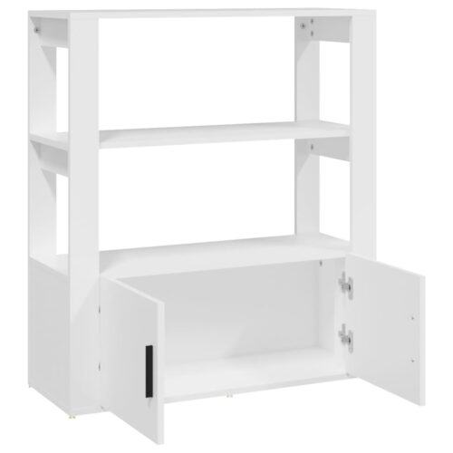 Sideboard White 80x30x90cm Engineered Wood - Image 7