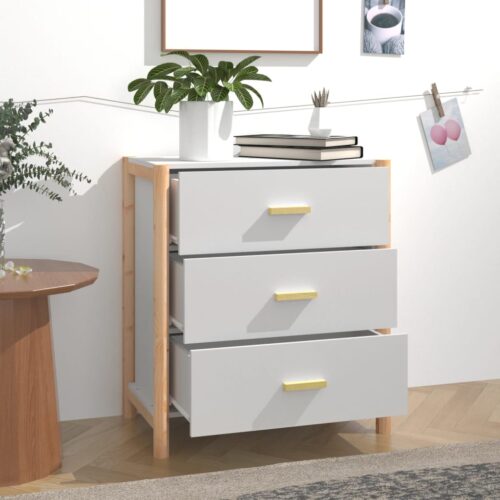 Sideboard White 62x38x70cm Engineered Wood - Image 3