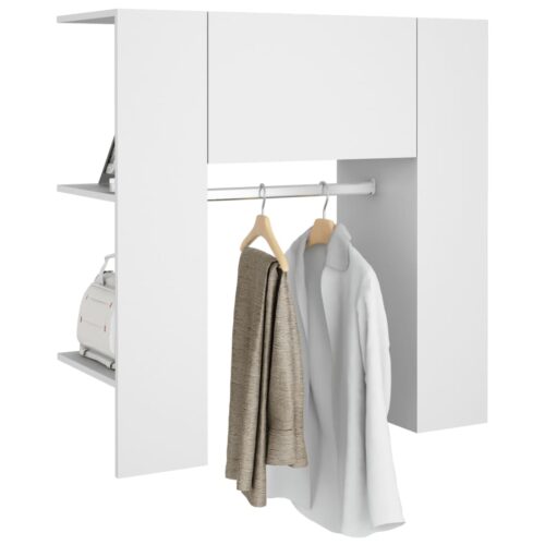 Hallway Cabinet White 97.5x37x99cm Engineered Wood - Image 4