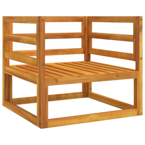 Garden Chair with Grey Cushions Solid Wood Acacia - Image 3