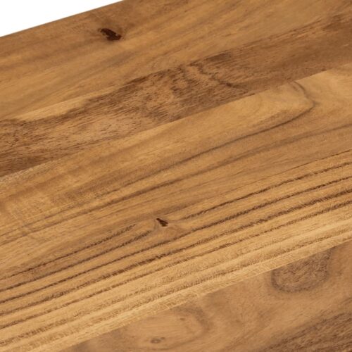 Dining Bench 110x40x46cm Solid Wood Acacia Steel - Image 6