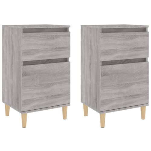 Bedside Cabinets 2pcs Grey Sonoma 40x35x70cm