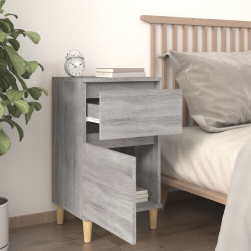 Bedside Cabinets 2pcs Grey Sonoma 40x35x70cm - Image 3