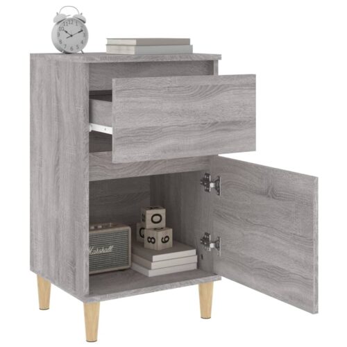 Bedside Cabinets 2pcs Grey Sonoma 40x35x70cm - Image 5