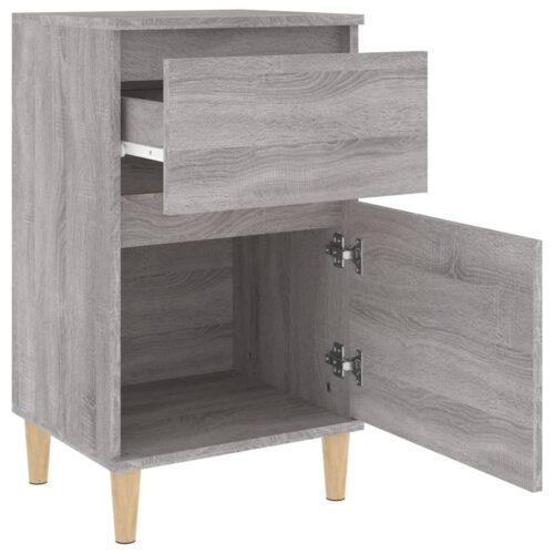 Bedside Cabinets 2pcs Grey Sonoma 40x35x70cm - Image 8