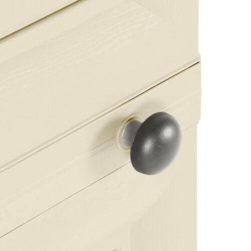 Wooden Plastic Cabinet Clothes Storage Shelf Rack Wardrobe Cupboard Angora White 40x43x125cm - Image 6