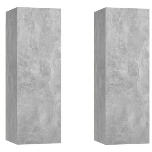 TV Cabinets 2pcs Concrete Grey 30.5x30x90cm Engineered Wood