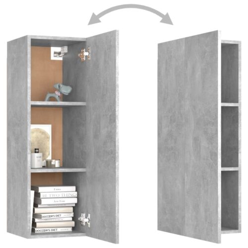 TV Cabinets 2pcs Concrete Grey 30.5x30x90cm Engineered Wood - Image 7