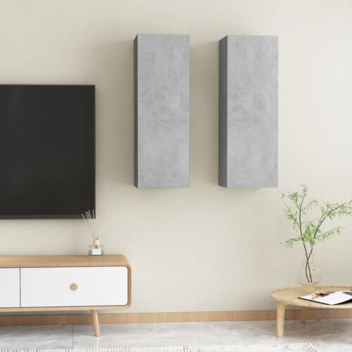 TV Cabinets 2pcs Concrete Grey 30.5x30x90cm Engineered Wood - Image 12