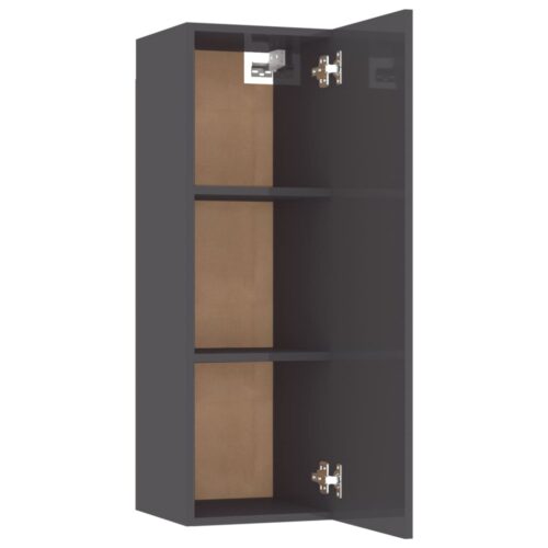 TV Cabinets 2pcs High Gloss Grey 30.5x30x90cm Engineered Wood - Image 6