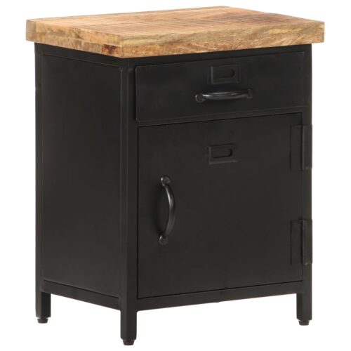 Bedside Cabinet 40x30x52cm Rough Mango Wood