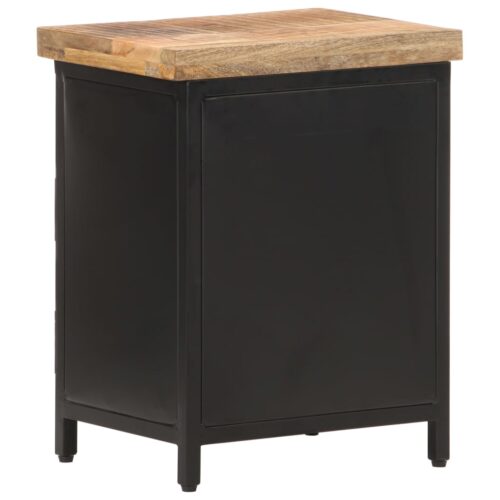 Bedside Cabinet 40x30x52cm Rough Mango Wood - Image 4