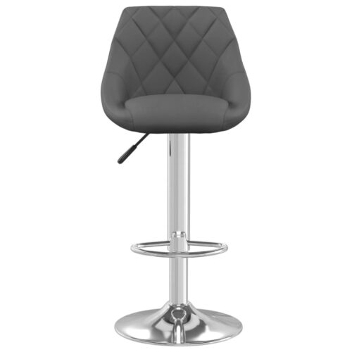 Bar Stool 2pcs Dark Grey Velvet - Image 4