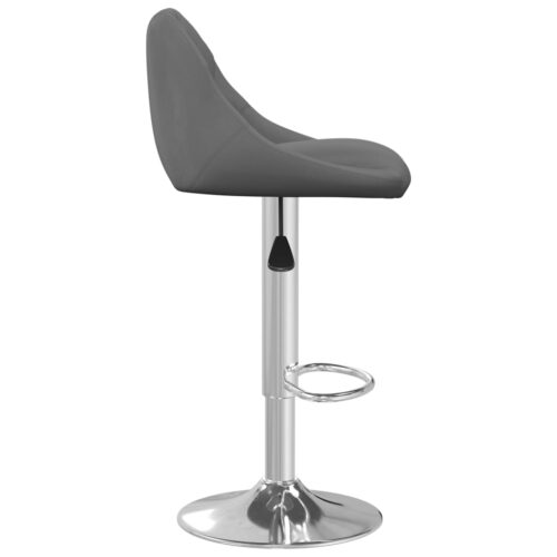 Bar Stool 2pcs Dark Grey Velvet - Image 5