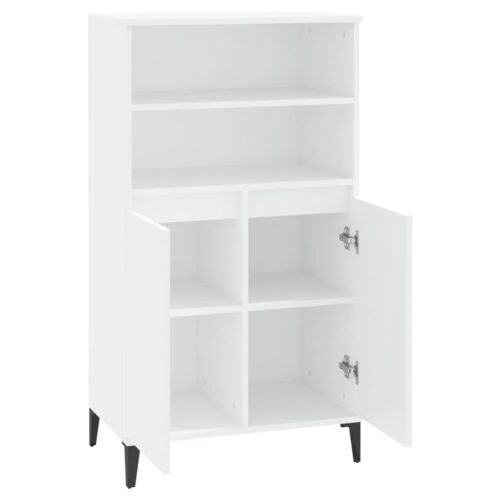 Highboard White 60x36x110cm Engineered Wood - Image 4