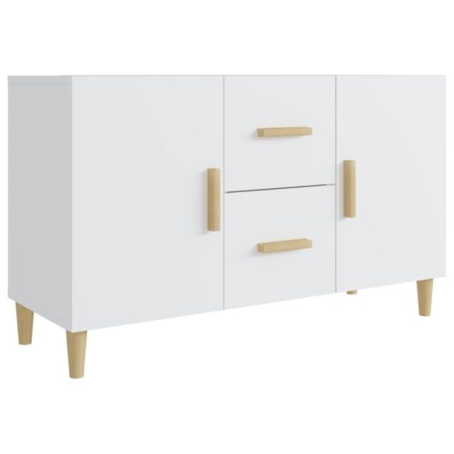 Sideboard White 100x36x60cm Engineered Wood - Image 2