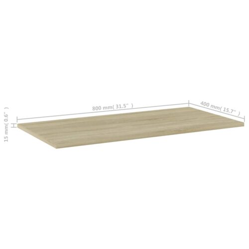 Bookshelf Boards 8pcs Sonoma Oak 80x40x1.5cm Engineered Wood - Image 5