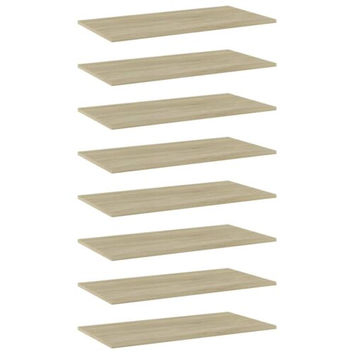 Bookshelf Boards 8pcs Sonoma Oak 80x40x1.5cm Engineered Wood - Image 6