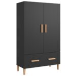 Highboard Black 70x31x115cm Engineered Wood