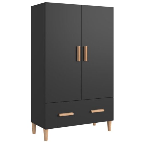 Highboard Black 70x31x115cm Engineered Wood