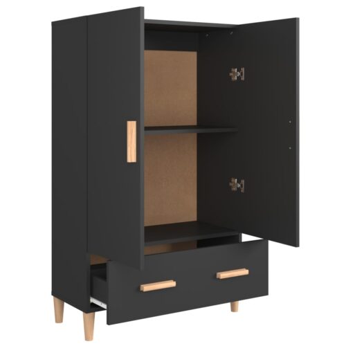 Highboard Black 70x31x115cm Engineered Wood - Image 4