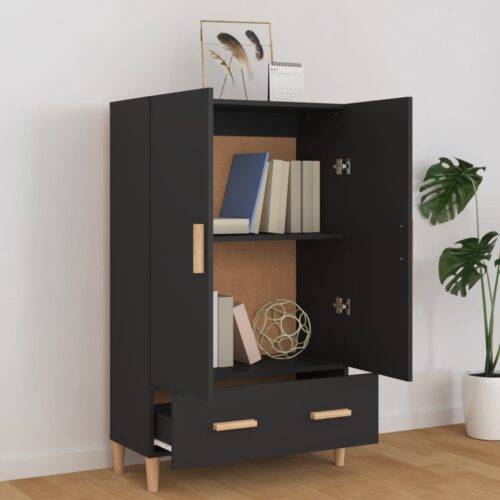 Highboard Black 70x31x115cm Engineered Wood - Image 7