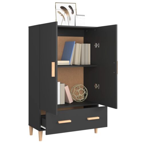 Highboard Black 70x31x115cm Engineered Wood - Image 8