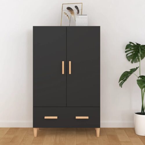 Highboard Black 70x31x115cm Engineered Wood - Image 6