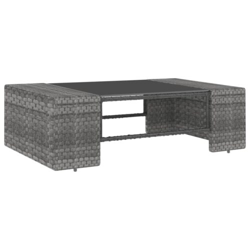 2-Piece Garden Lounge Set Poly Rattan Grey - Image 3