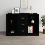 Sideboard Black 104.5x35.5x67.5cm Engineered Wood