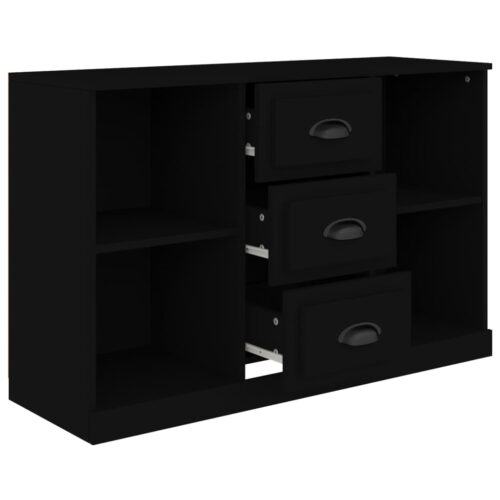 Sideboard Black 104.5x35.5x67.5cm Engineered Wood - Image 3