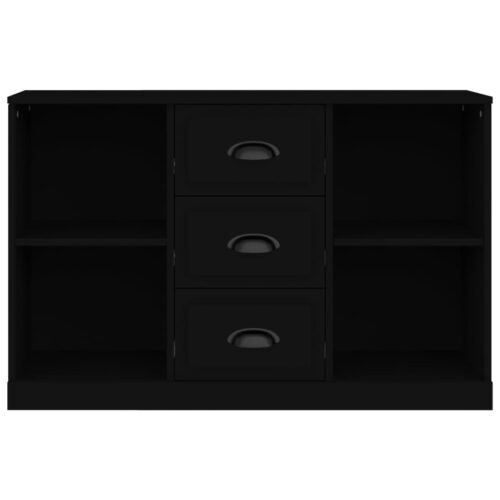 Sideboard Black 104.5x35.5x67.5cm Engineered Wood - Image 4