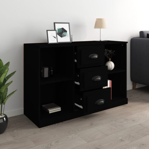 Sideboard Black 104.5x35.5x67.5cm Engineered Wood - Image 6