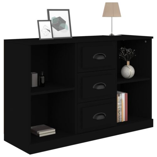 Sideboard Black 104.5x35.5x67.5cm Engineered Wood - Image 8