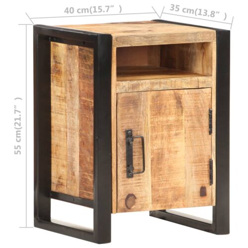 Bedside Cabinet 40x35x55cm Solid Wood Mango - Image 6